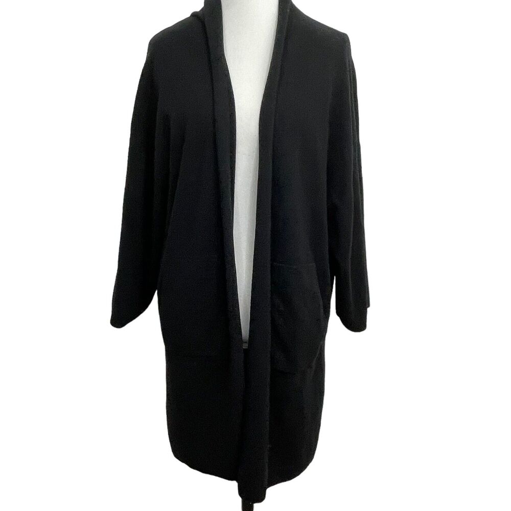 Banana Republic Womens M Cardigan Lagenlook Capsule Minimal Open Front Pockets